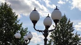 Cast-iron lanterns for a country house in the Moscow region, 2019