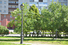 Park on the coastal street in St. Petersburg