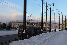 Supports under the contact network in Tomsk, 2019