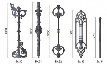 Balusters Bl.30 - Bl.34