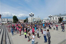 Lighting Theater Square in Vladimir