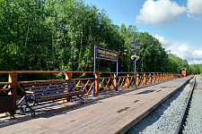 Lighting railway station in Sortavala
