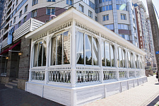 Summer terrace on Vasilevsky Island, in May 2013, St. Petersburg
