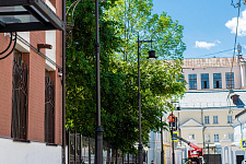 Historical lantern and-2 in Moscow, 2018