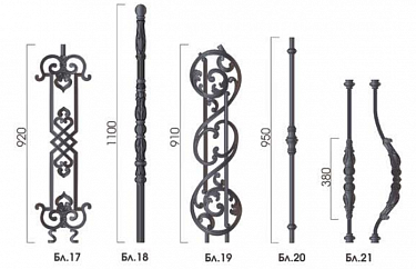 Balusters Bl.17 - Bl.21
