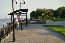 Volga embankment and reed, Kamyshin