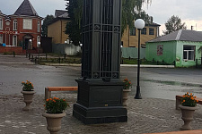 Exclusive street clock for the village Nikologory Vladimir region