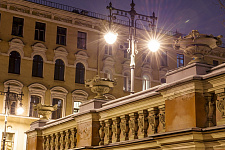 Artistic lights on Vosstaniya Street. 2015