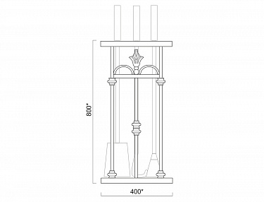 Fireplace set stand Model 4