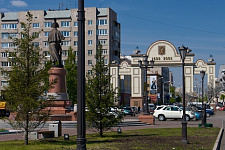 The territory near the monument to Nikolai Petrovich Ryazanov, Krasnoyarsk