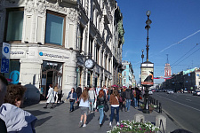 Street clock on Nevsky pr., St. Petersburg. 2017