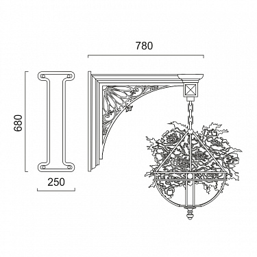 Suspended flowerpot K17.CP