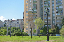 Park on the coastal street in St. Petersburg