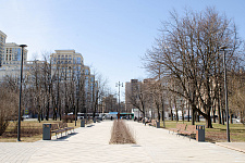 Square on the street Gastello, Saint Petersburg, 2021