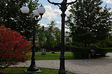 Cast-iron lanterns for a country house in the Moscow region, 2019