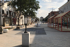 Arbat Street in Ust-Kamenogorsk, Kazakhstan, 2019