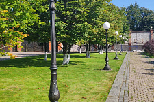 Cast-iron lanterns for a country house in the Moscow region, 2019
