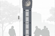 Exclusive street clock for the village Nikologory Vladimir region