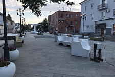 Arbat Street in Ust-Kamenogorsk, Kazakhstan, 2019