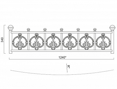 Barrier grill and fireplace screen Model 1