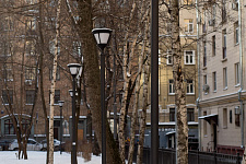 Square on Fadeev street in Moscow. 2018
