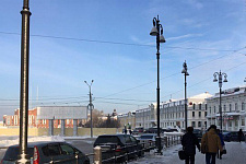Supports under the contact network in Tomsk, 2019