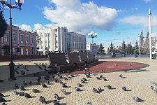 Lighting Theater Square in Vladimir