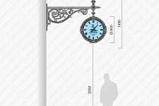 Street clock on Liteiny pr., St. Petersburg. 2017