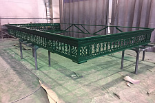 Street awning for a country house in the Leningrad region