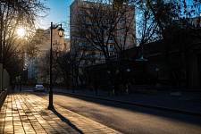 street lighting Tverskaya and Bolshaya Bronnaya, Moscow, 2018