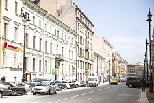New lights on Ligovsky pr., And Malaya Morskaya Str. in St. Petersburg