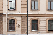 Cast-iron lanterns in Million street in St. Petersburg, 2019