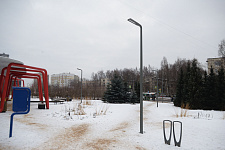 Square at the Bestuzhev Str. in St. Petersburg. 2021