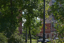 Park on the coastal street in St. Petersburg