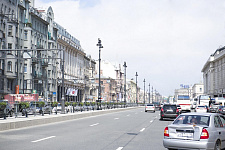 New lights on Ligovsky pr., And Malaya Morskaya Str. in St. Petersburg