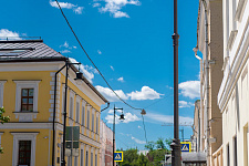 Historical lantern and-2 in Moscow, 2018