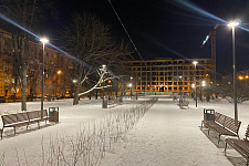 Square on the street Gastello, Saint Petersburg, 2021