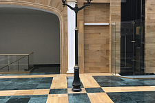 Lighting a courtyard of an elite residential complex "Chateau de Richelieu" in Yalta, 2018