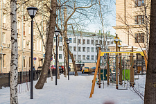 Square on Fadeev street in Moscow. 2018