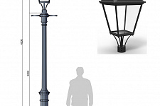 Historical lantern and-1 in Moscow