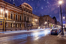 Artistic lights on Vosstaniya Street. 2015