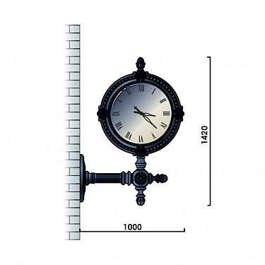 Street wall clocks К4-5.W01-05