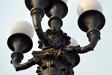 Reconstruction of historic streetlights in Omsk 2016