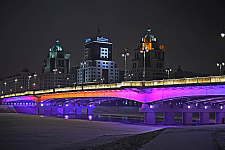 Lighting bridges Astana