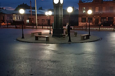 Exclusive street clock for the village Nikologory Vladimir region