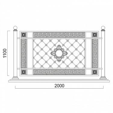 Balcony railing B.13-1