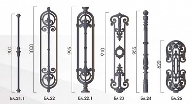 Balusters Bl.21.1 - Bl.26