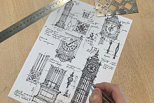 Exclusive street clock for the village Nikologory Vladimir region