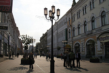 The pedestrian zone: Bolshaya Pokrovskaya, in February 2006, Nizhny Novgorod