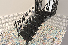Iron staircase for a country house, Moscow, 2018